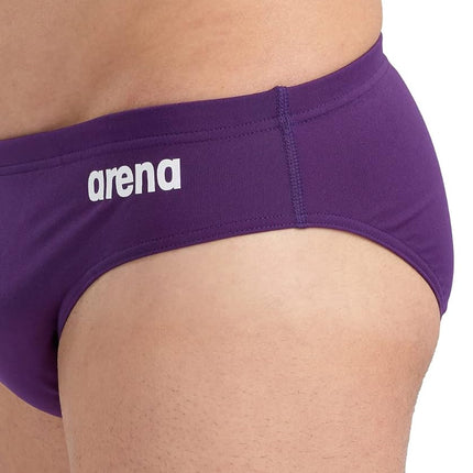 Arena Men's Solid Swimming Trunks, Plum-White, 38