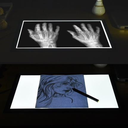 HSK A3 LED Artist tracing Light Box Copy Table, Adjustable High Brightness Light Pad for Tatto Drawing, Sketching, Animation,Diamond Painting Accessories