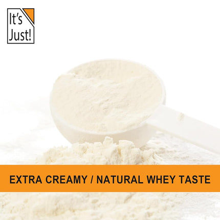 It's Just! - 100% Whey Protein Concentrate, Grass-Fed Pasture Raised, Made in Australia, RBST/rBGH Hormone Free, Premium WPC-80, No Added Flavors (Grass-Fed Unflavored, 1.25 Pound)