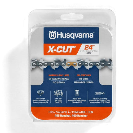 Husqvarna S83G-24 X-Cut S83G Chainsaw Chain, Grey