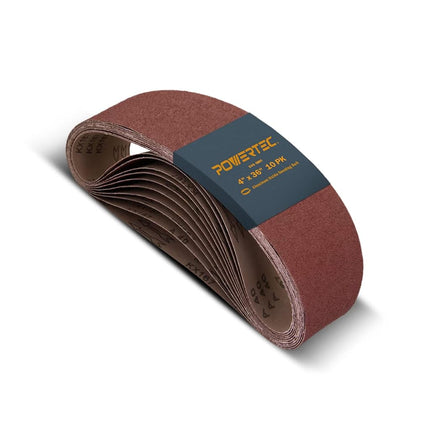 POWERTEC 110150 4 x 36 Inch Sanding Belts | 240 Gr