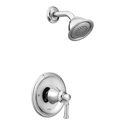Moen T2182 Dartmoor 1-Handle Posi-Temp Trim with Single Function Shower Head, Valve Required, Chrome