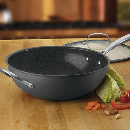 Cuisinart GG26-30H GreenGourmet Hard-Anodized Nonstick Stir-Fry Wok with Glass Cover
