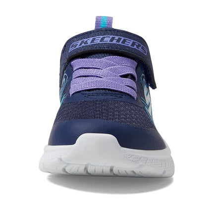 Skechers Unisexe Enfant Microspec Plus - Swirl Sweet Baskets, Marine/Multi, 13 Enfant