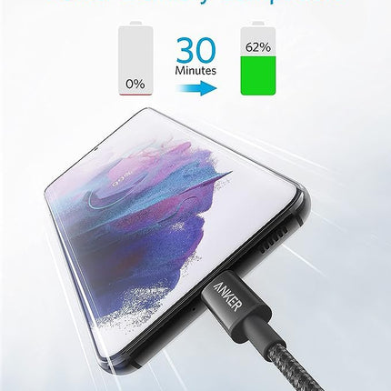 Anker USB C to USB C Cable, Type-C 60W Fast Charging Cable (6 FT, 5Pack) for iPhone 17 Series, iPad mini 6 and More (Black)