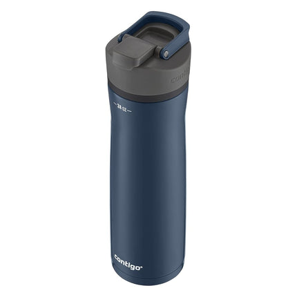 Contigo Cortland Chill 2.0 Cold Hot Water Bottle with AUTOSEAL Lid | Stainless Steel Water Bottle, 24 oz, Blueberry