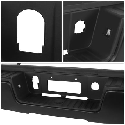DNA MOTORING Rear Bumper Compatible with 15-19 Silverado/Sierra 2500HD 3500HD, With Single Rear Wheels, Black, STEPBUM-10053