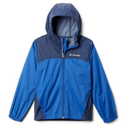 Columbia Boy's Glennaker Rain Jacket, Mountain Blue/Collegiate Navy, Large