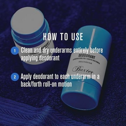 Deodorant - Citrus and Herbal-Musk by Baxter of California for Men - 2.65 oz Deodorant Stick