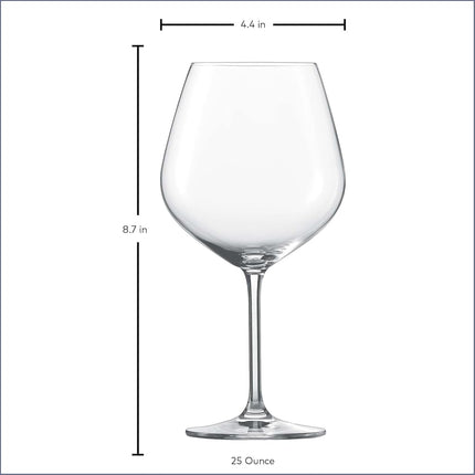 Schott Zwiesel Tritan Crystal Glass Forte Stemware Collection Claret Burgundy Red Wine Glass, 25-Ounce, Set of 6
