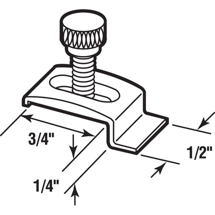 Prime-Line Products PL 7939 Storm Door Panel Clips with Screws (Pack of 8), 1/4", Mill