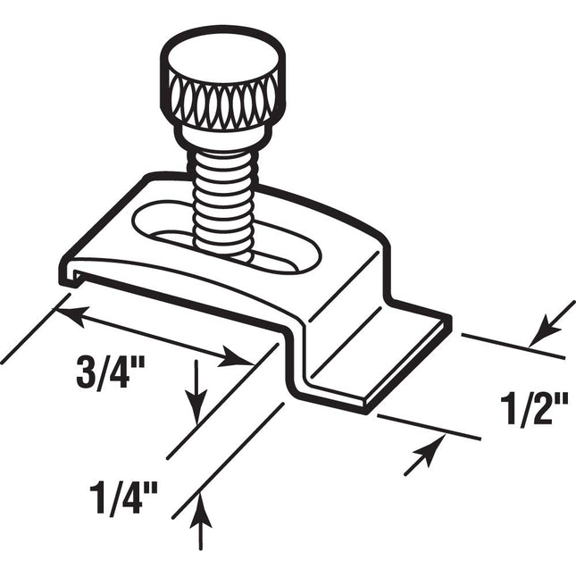 Prime-Line Products PL 7939 Storm Door Panel Clips with Screws (Pack of 8), 1/4", Mill