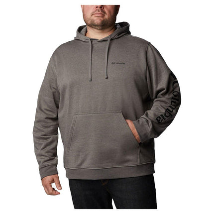 Columbia Men's Trek Hoodie, Charcoal Heather/CSC Sleeve Logo, 3X
