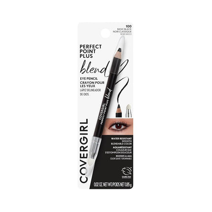 Perfect Blend Eye Pencil - 100 Basic Black by CoverGirl for Women - 0.3 oz Eye Pencil