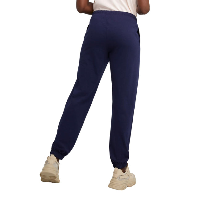 Hanes Women's Essential Jogger Pants, Drawstring Sweatpants, 100% Cotton Jersey, 29", Athletic Navy, M