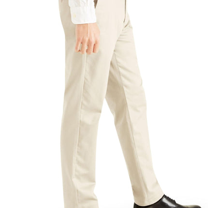 DOCKERS Pantalón Recto de Algodón Elástico Signature Lux para Hombre, Color Nube, Talla 8-10