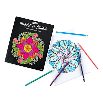 Crayola Mandala Coloring Book, Mindful Meditations, 40 Premium Coloring Pages, Gift, Multicolor