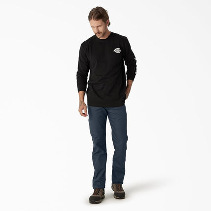Dickies Men's Regular Fit Straight Leg Duck Carpenter Pants, Stonewashed Dark Navy, 42W x 32L