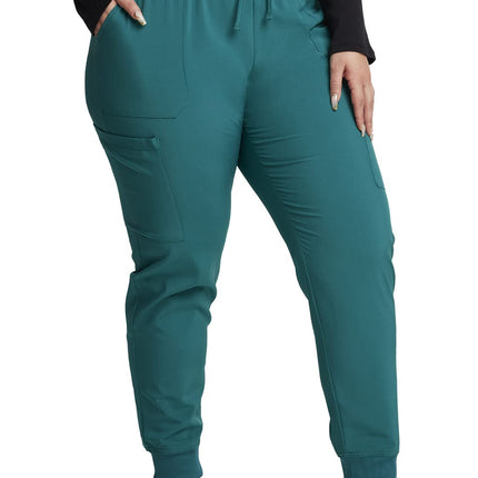 Dickies EDS Essentials Jogger Scrubs for Women, Drawstring Scrub Pants Plus Size DK065P, 2XL Petite, Hunter Green