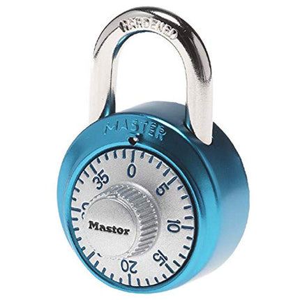 Master Lock 1561DLTBLU Locker Lock Combination Padlock, Light Blue, 1 Pack