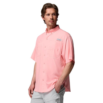 Columbia Men's PFG Tamiami II Short Sleeve Shirt, Sorbet, 2X