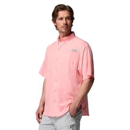Columbia Men's PFG Tamiami II Short Sleeve Shirt, Sorbet, 2X