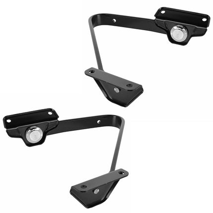 TRQ 2 Piece Driver and Passenger Side Mirror Assembly Set Manual Adjustment Non-Heated No Memory Black Compatible with 1987-1991 Ford F-150 FO1320101 FO1321101