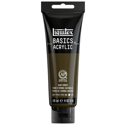 Tube de peinture acrylique Reeves Liquitex Basics, 118 ml, Terre d'ombre naturelle