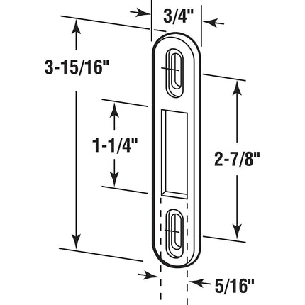 Prime Line MP2097 Sliding Door Keeper, Zinc Plated Steel, Pack of 1