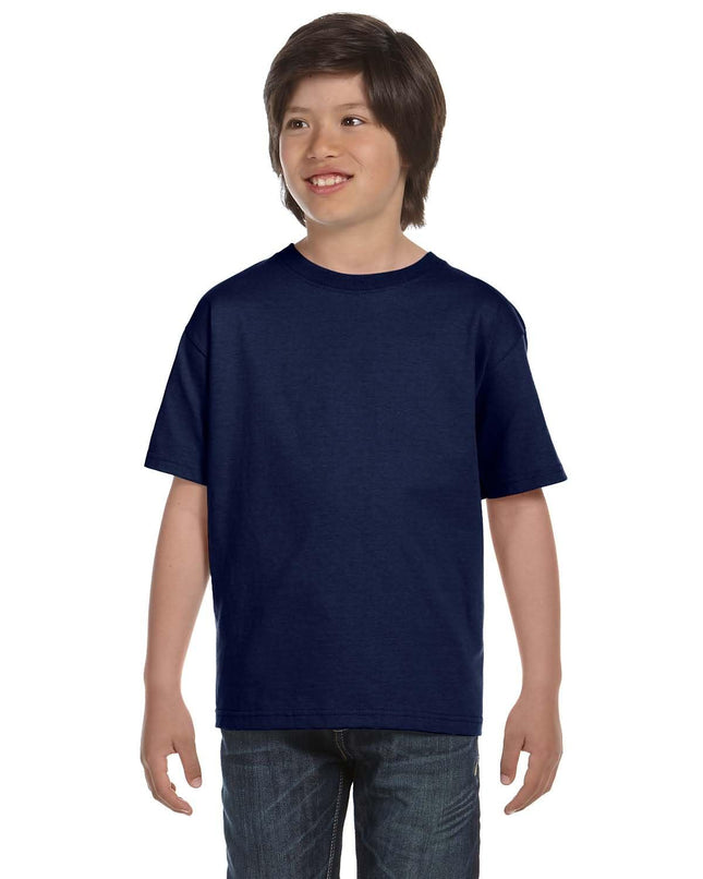 Lot économique de t-shirts Hanes Essentials à manches courtes pour garçons (paquet de 6), Marine, TP