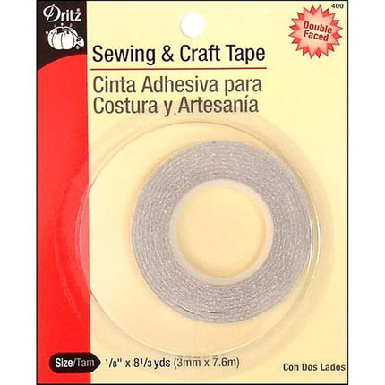 Dritz Craft Tape, Polyurethane or Polyvinyl Chloride or Polyethylene, White, 1/8-Inch x 8-1/3-Yard
