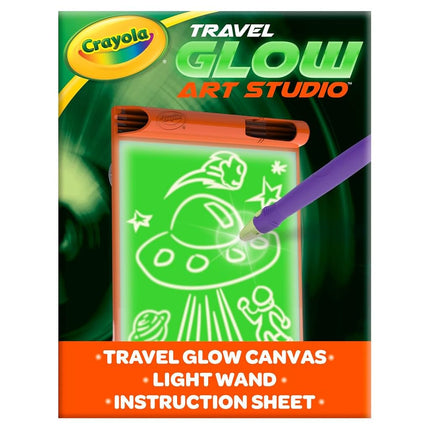 CRAYOLA Studio artistique de voyage lumineux, jouets qui brillent dans le noir, cadeaux pour enfants filles et garçons, à partir de 6, 7, 8, 9 ans