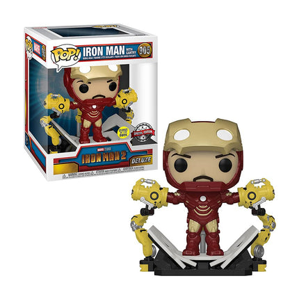 MARVEL COMICS POP IRON MAN 2 IRON MAN MKIV W/GANTRY PX GID DLX VIN FIG