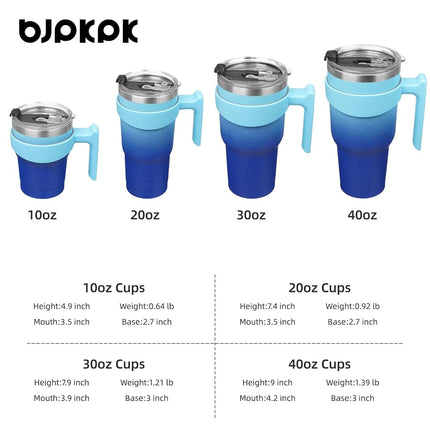 BJPKPK 600 ml Tumbler with Handle & Straw, Insulated Stainless Steel Mug