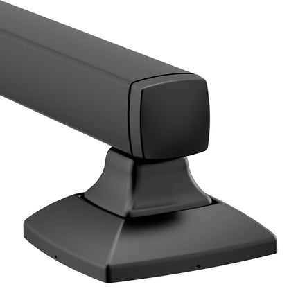 Moen Voss Matte Black Bathrrom Safety 12-Inch Stanless Steel Grab Bar, YG5112BL