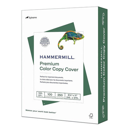 Hammermill Premium Color Copy Cover Cardstock, White, 8.5 x 11, 100lb, 100 Bright, 250 Sheets