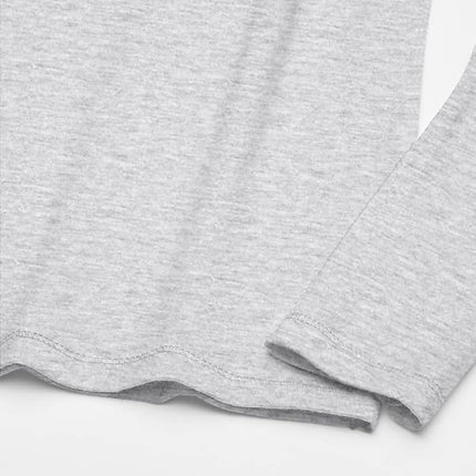 Hanes Girls` Long-Sleeve Crewneck T-Shirt, K123, XS, Light Steel