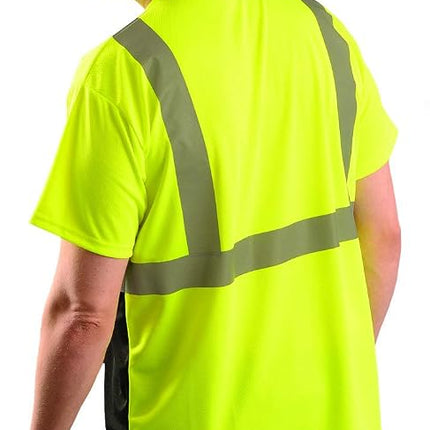 OccuNomix 2X Hi-Viz Yellow Polyester Black Bottom T-Shirt