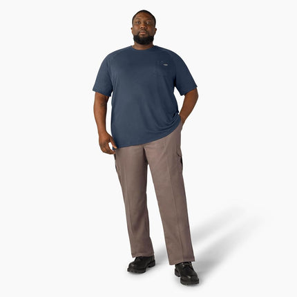 T-shirt à manches courtes et poche Dickies pour homme, rafraîchissant, bleu marine foncé, grande taille