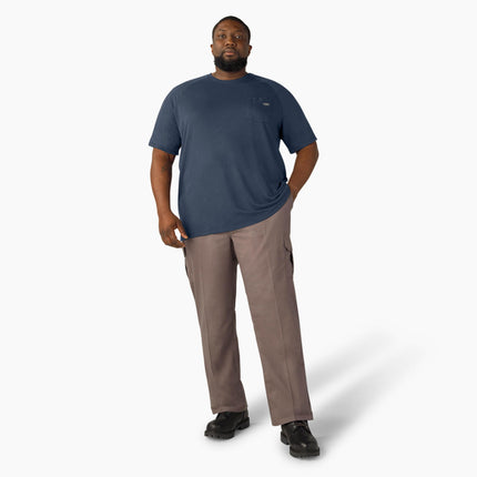 Camiseta Dickies de manga corta refrescante con bolsillo para hombre, azul marino oscuro, 3XG Grande Alto