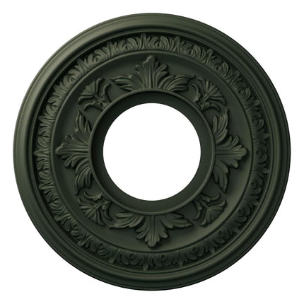 Ekena Millwork CMP10BAGHC Baltimore Thermoformed PVC Ceiling Medallion (Fits Canopies up to 4 1/4"), 10"OD x 3 1/2"ID x 3/4"P, UltraCover Satin Hunt Club Green