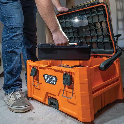 Klein Tools 549031MBR MODbox Removable Tool Tray for Medium and Rolling Toolboxes, Dual Compartments