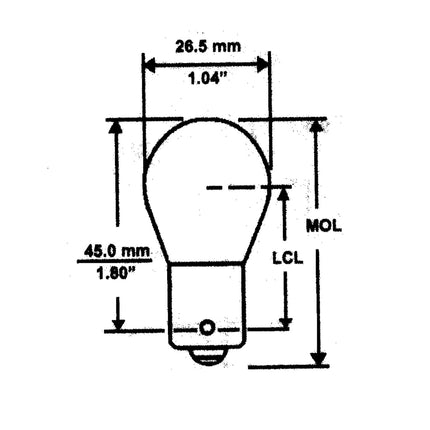 Camco 54788 Bombilla de repuesto para luces de marcha atrás de automóviles/vehículos recreativos 1141 - Caja de 10