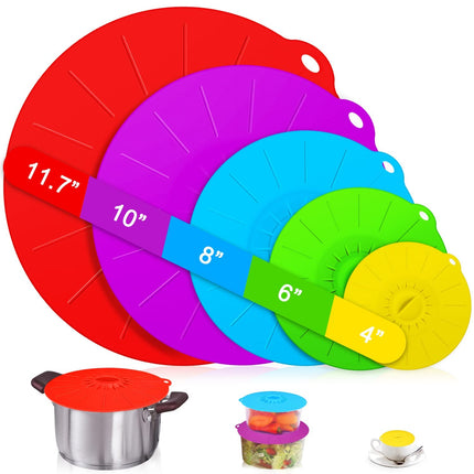 Guvvie Silicone lids - 5 Pack Heat Resistant Micro
