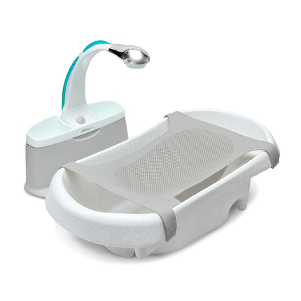 The First Years Rain Shower Baby Spa Baby Bathtub for Newborn to Toddler with Soothing Spray Baby Shower Head