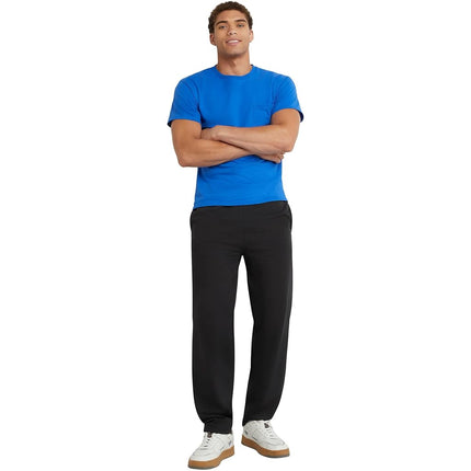 Hanes Men's, EcoSmart Fleece Sweats, Open Bottom Sweatpants, 30.5" Pants, Black, Large