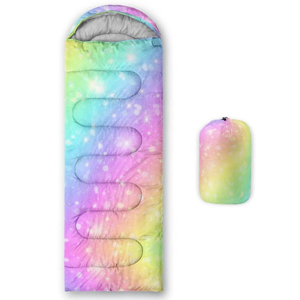 QOOMO Rainbow Waterproof Sleeping Bags for Adults 