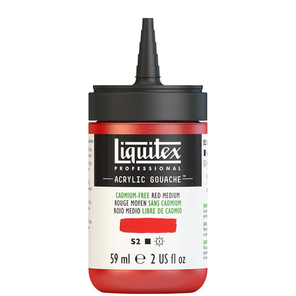 Liquitex Professional Acrylic Gouache 2-oz bottle, Cadmium-Free Red Medium