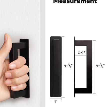 RVPEKUPE Adhesive Cabinet Handles Stick on Handle Self Stick Sliding Shower Door Handle 4-3/4" Black 14-Pack