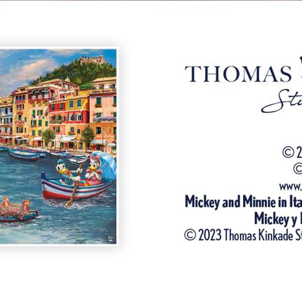 Ceaco - Thomas Kinkade - Disney - Mickey & Minnie in Italy - 1000 Piece Jigsaw Puzzle
